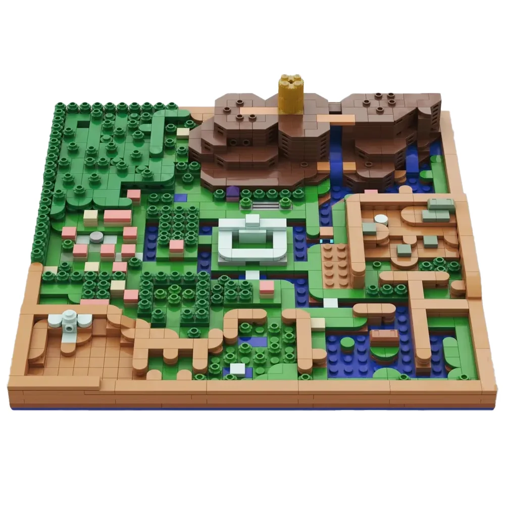 

Gobricks MOC A Linked to the Past Bricks Model Light World Overworld Map Building Blocks Overworld Map Toys Gift Juguetes