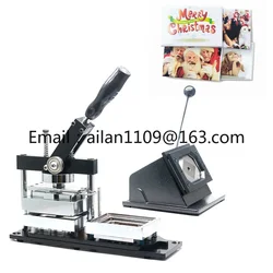 80*53mm Rectangular Button Fridge Magnet Making Machine Kit with Paper Cutter and 1000sets Materials