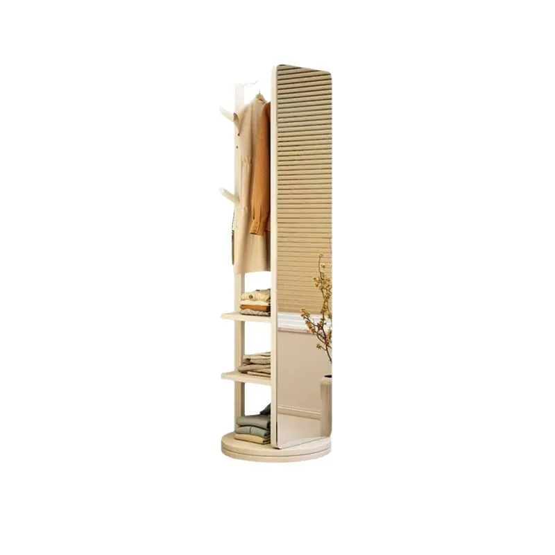

Solid wood rotating full-length mirror hanging hanger floor-to-ceiling vertical coat rack household bedroom simple fitting