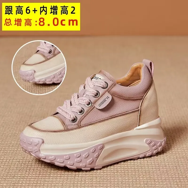 Brand Designer Women Platform Casual Buffalo Sneakers Low-top Light 8cm Sole Breathable Shoes Outdoor White Tennis Lace-up Tênis