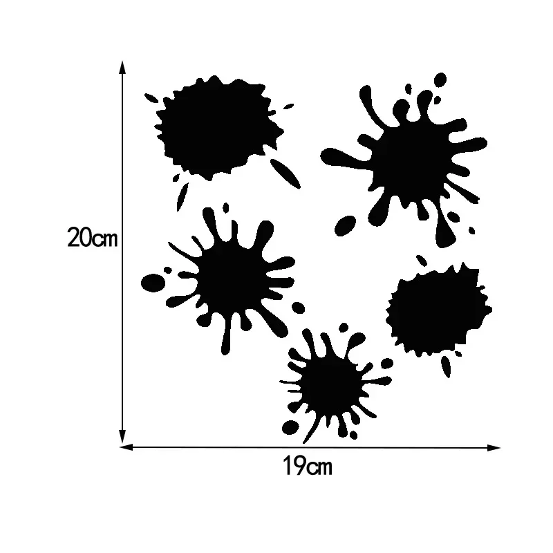 Criativo Água Manchas Etiqueta Do Carro, Auto Corpo, Para-choques, Janela, Motocicleta, Laptop, Parede, Vinyl Film Decal, Acessórios Tuning Car, 20x19cm