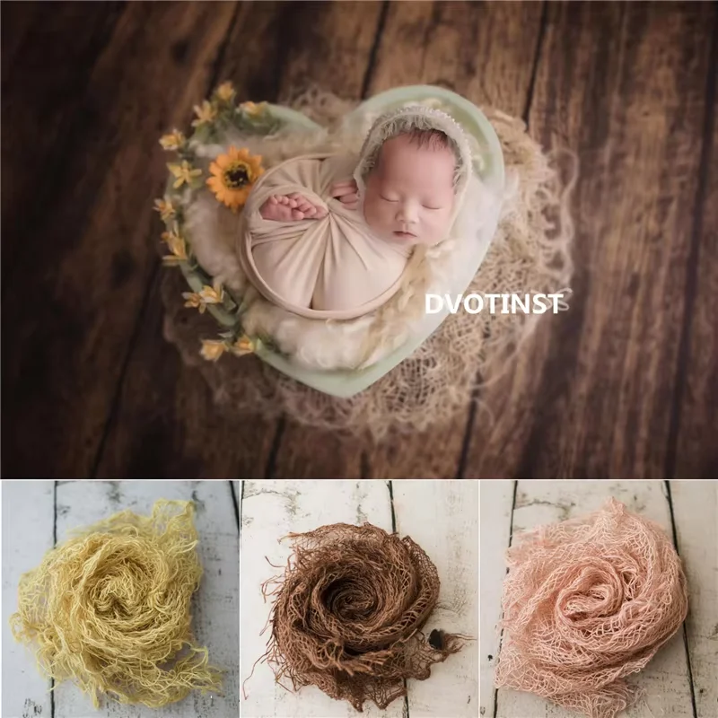 Newborn Photography Props Retro Hemp Backgound Blanket Linen Mat Pad for Studio Photoshoot Fotografia Accessories Photo Props