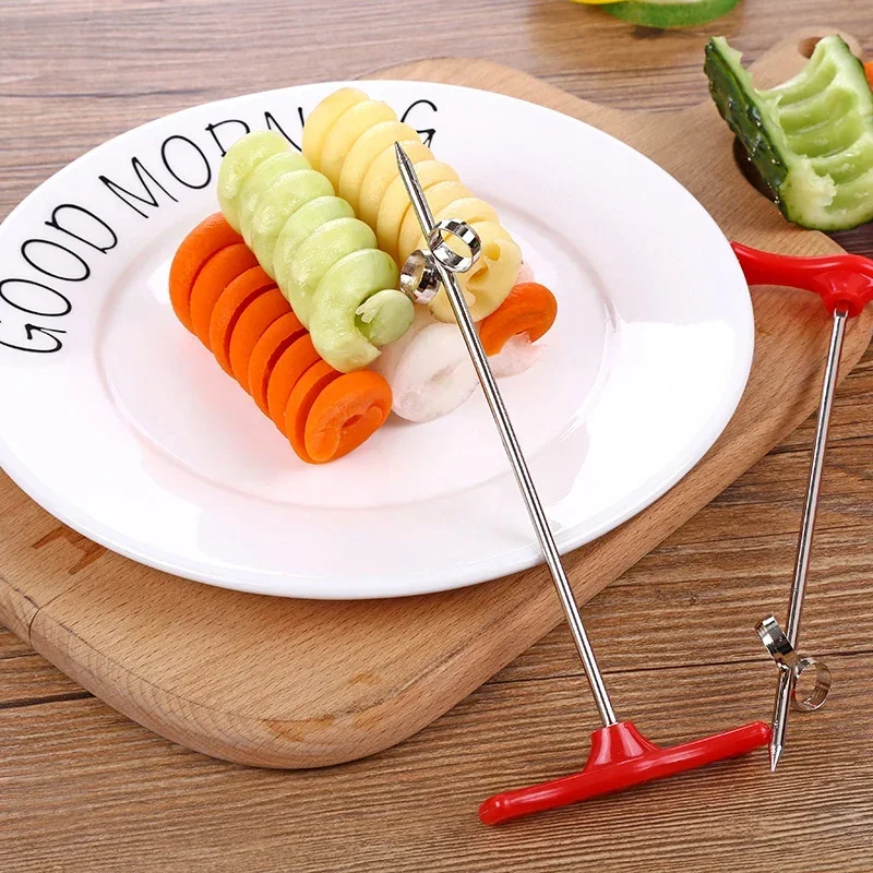 Potato Vegetables Spiral Knife Carrot Cucumber Chopper Easy Spiral Screw Slicer Cutter Spiralizer Kitchen Accessories Gadgets