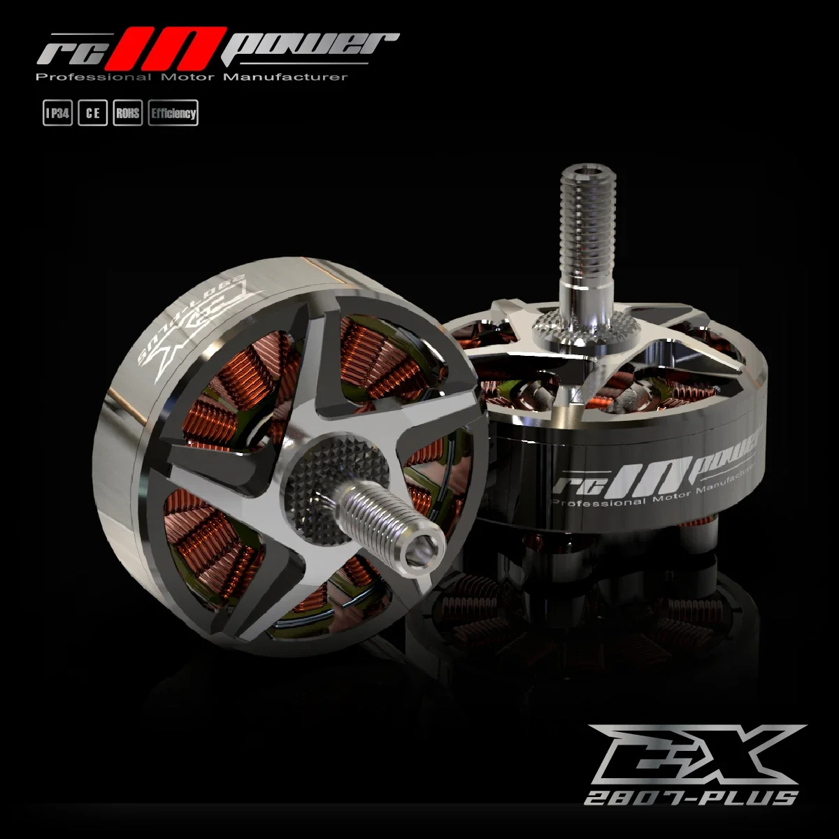 

RCinpower EX2807 2807 Brushless Motor 1300KV 4-6S LIPO for FPV Freestyle 6-7inch Long Range Drones DIY Parts