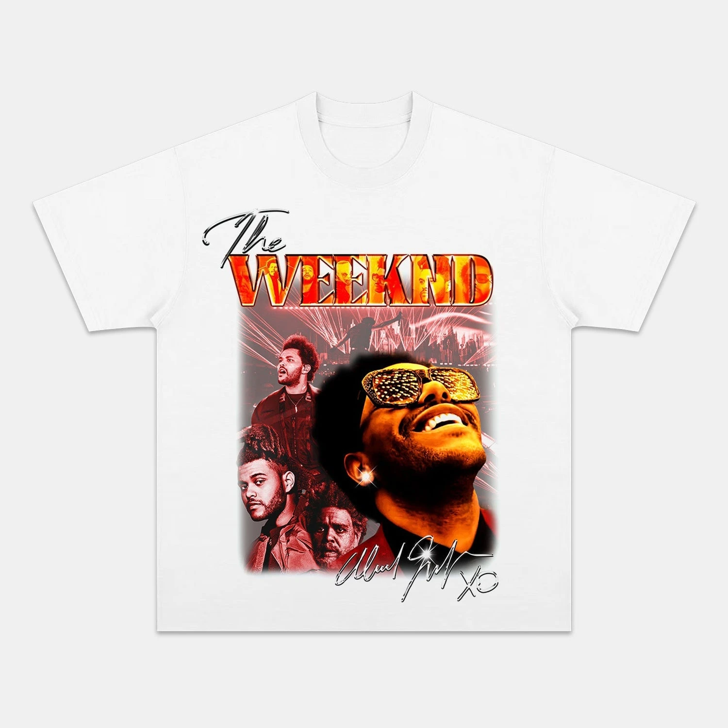 The Weeknd Retro Pop Star T-Shirt Men Vintage R&B Music Graphic Print Casual Short Sleeve Tee Tops