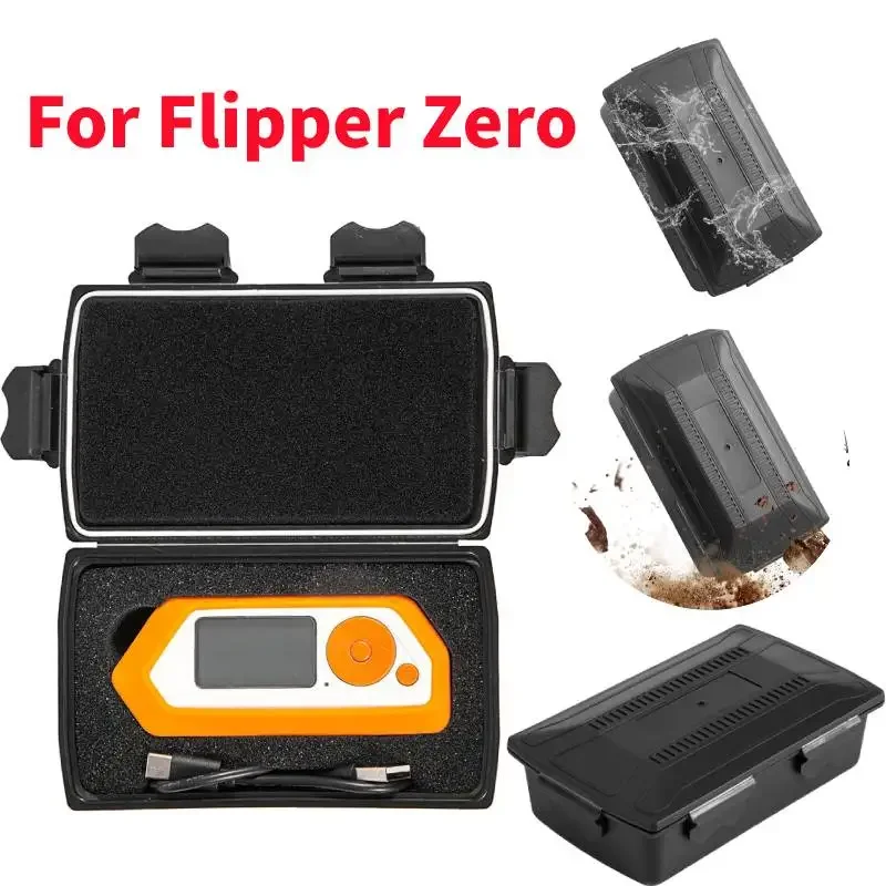 For Flipper Zero Game Console Hard Waterproof Carrying Case With Partition Layer Outdoor Shockproof Protective Storage Box