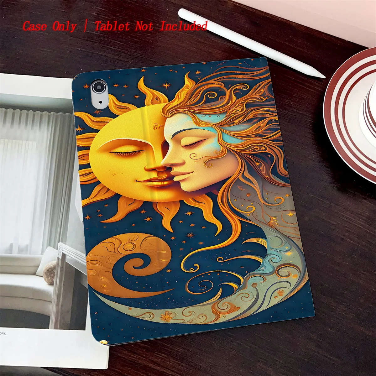 

Чехол для iPad Book в свежем стиле с отделением для ручки и художественным принтом для Pro 12,9/11/Air 10,9/iPad 10,2/Mini 6, защитный