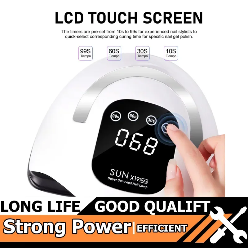 LED 72 الأشعة فوق البنفسجية مسمار الفن مصباح أداة المهنية عالية الطاقة مسمار مجفف مع الاستشعار علاج سريع هلام طلاء الأظافر تجفيف مصباح صالون الأظافر