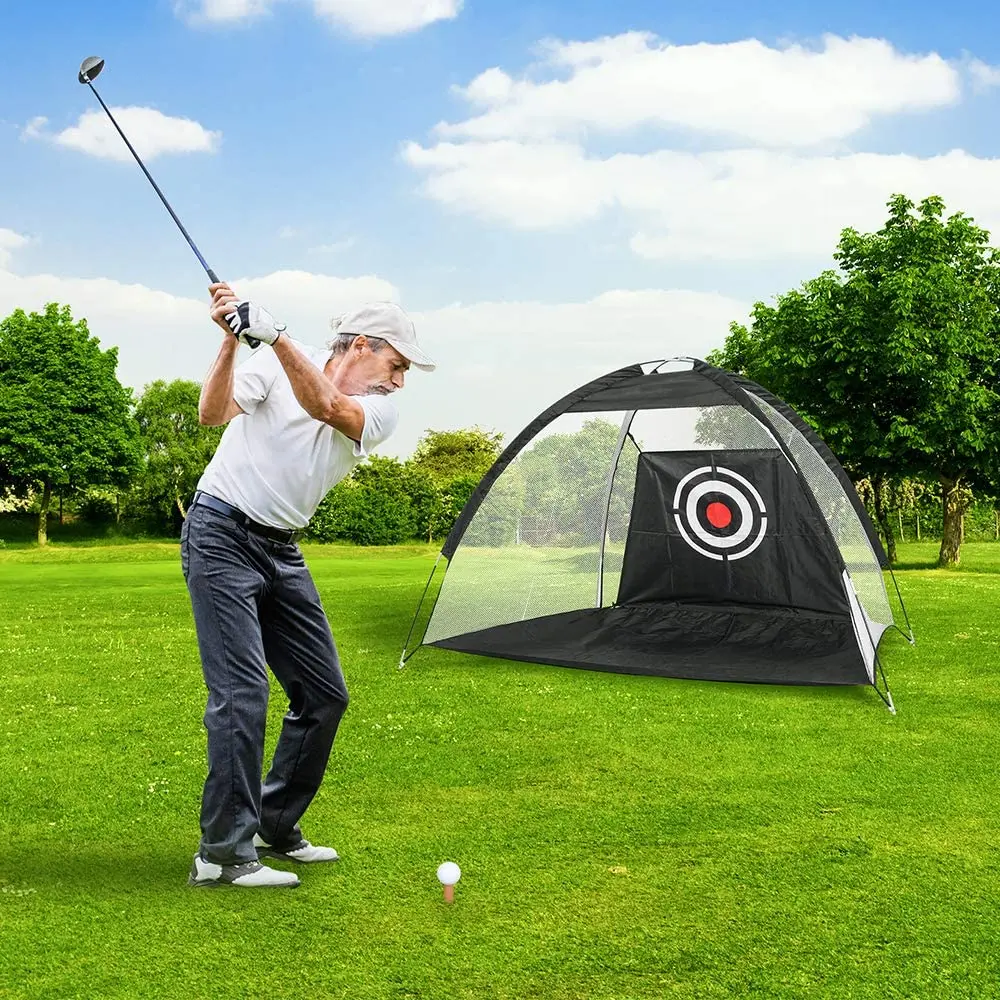 2m Indoor/outdoor Golf  hitting Training Net Foldable Targeting Tent Cage Practice Driving Durable Polyester Oxford Fabric