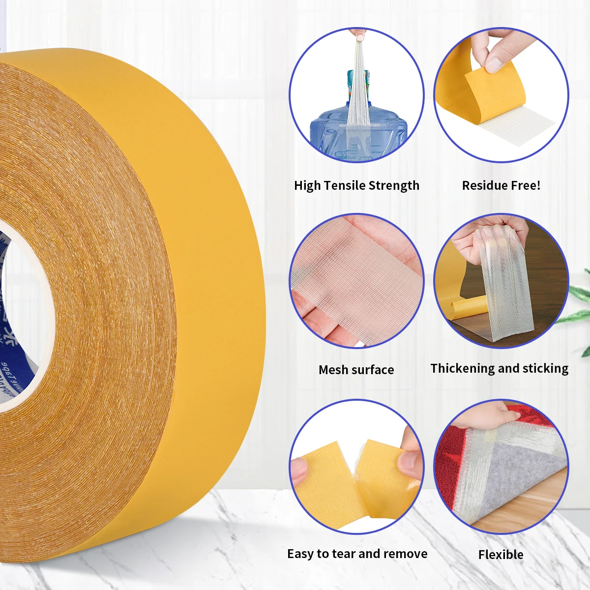 

Double sided adhesive tape with high viscosity for red carpet splicing anti slip pad adhesive floor leather fixing tape