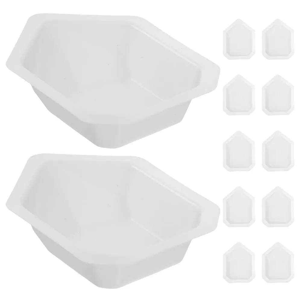 10 قطعة قوارب الوزن كبيرة الحجم مختبر قياس أطباق البلاستيك عينة الصواني معدات الكيمياء مسحوق السائل وزن لوحات