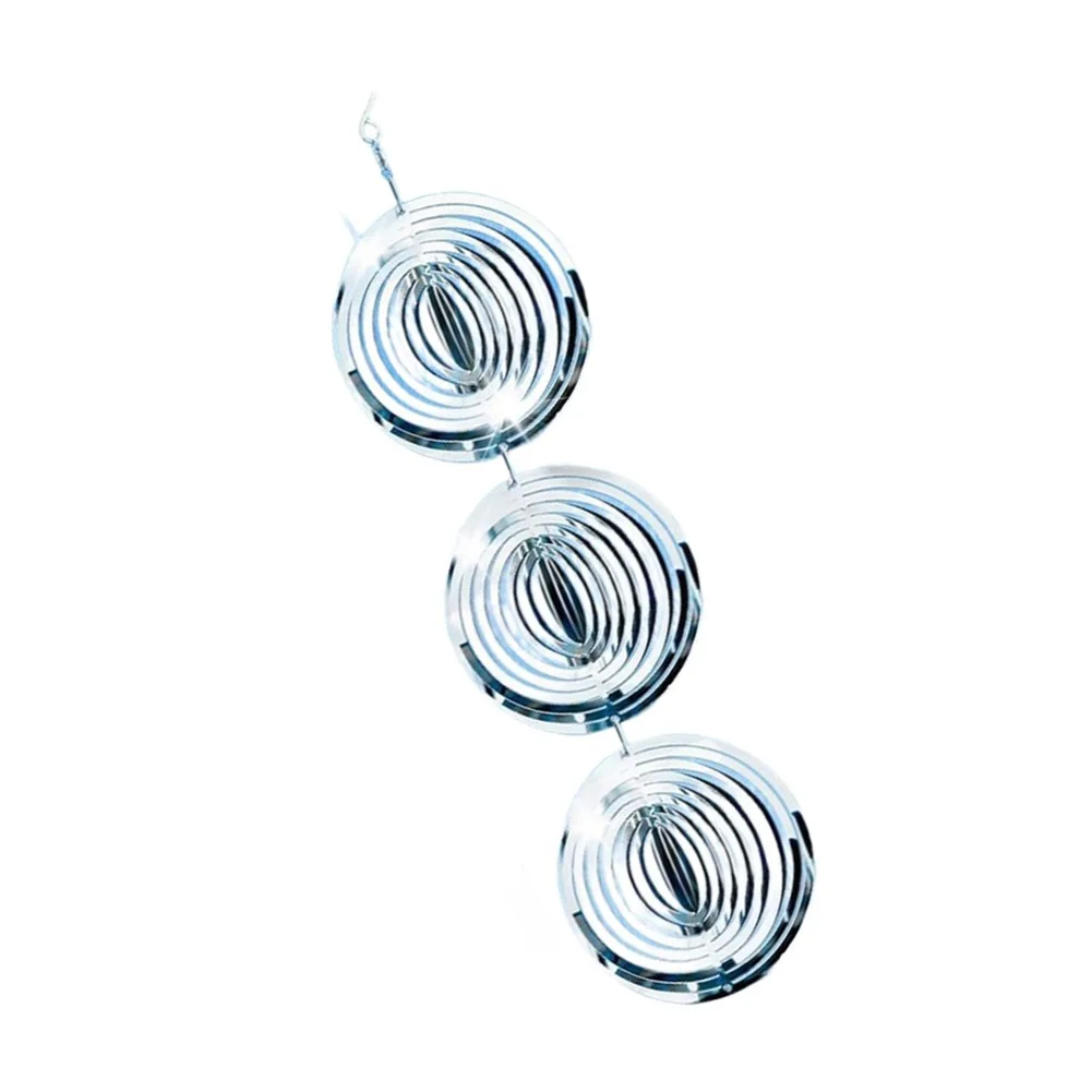 Reflective Pigeon Expeller Stainless Steel Bird Deterrent Wind Chime for Balcony Garden Patio Pond 10 cm Silver 1/2/3/4 pcs