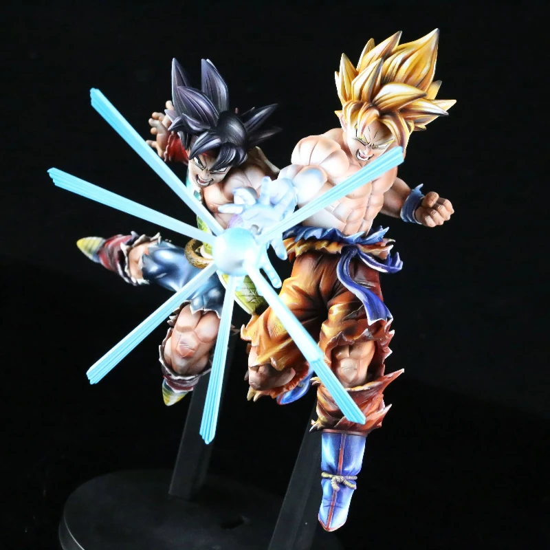

Коллекционная статуэтка Dragon Ball: Гоку и Бардок (отец и сын) с эффектом Камехамеха, перекрашенная, для декора рабочего стола, для фанатов аниме и коллекционеров