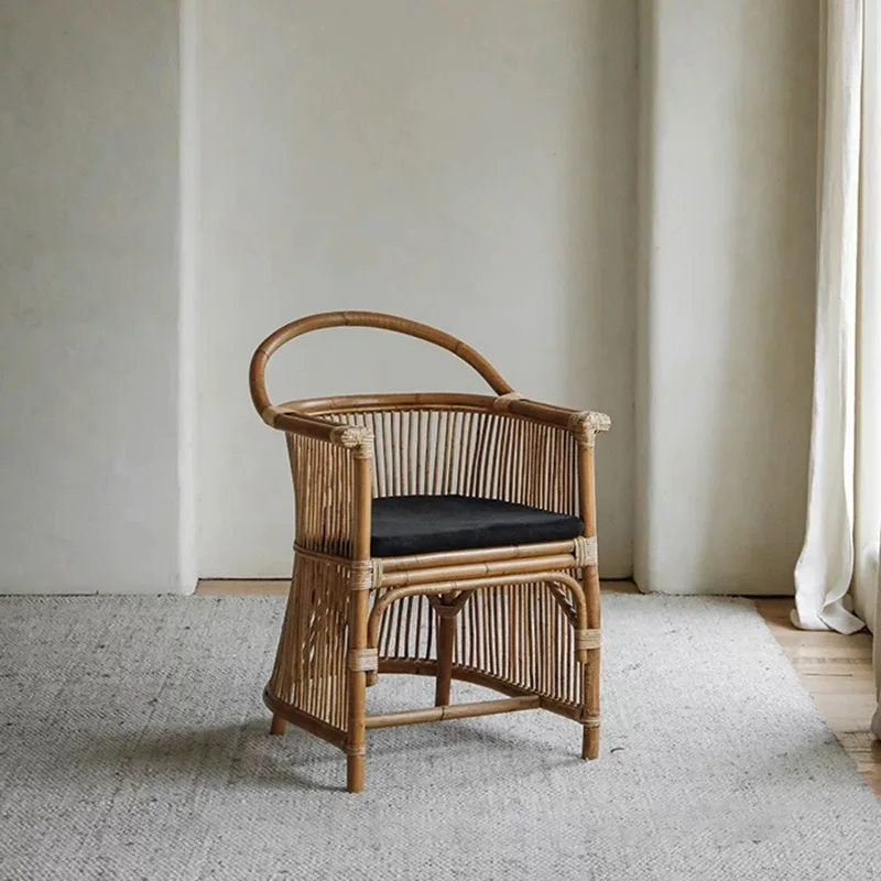 

Wabi-**** rattan chair natural rattan hand-woven balcony leisure back