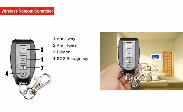 컬러 터치 스크린 하우스 무선 모니터링 경보 시스템, 자동 다이얼 GSM/PSTN 도난 경보, 7 인치