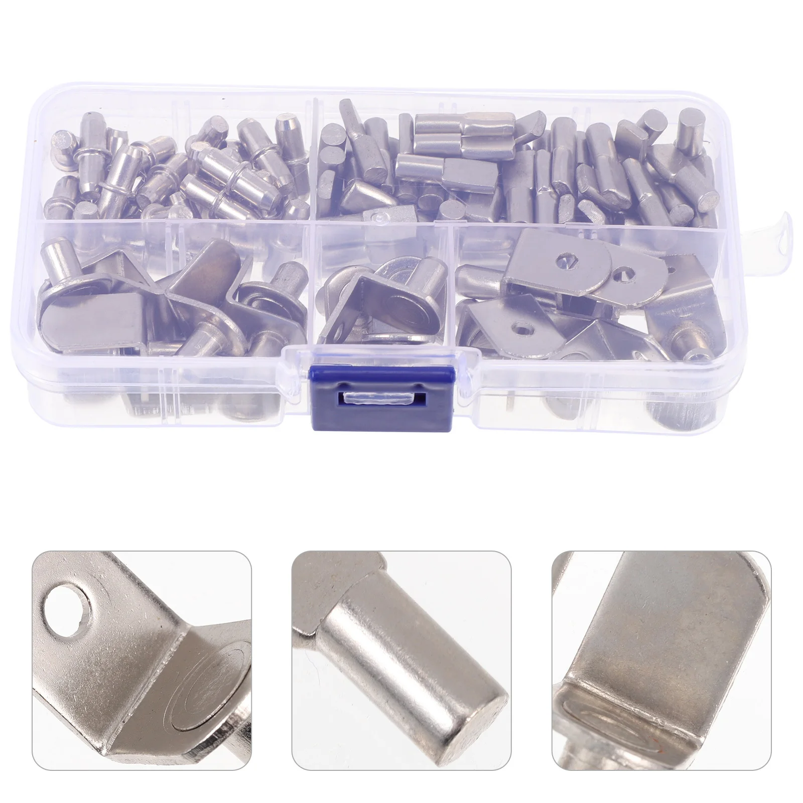 113 قطعة مقاطع الرف خزانة النيكل مطلي الحديد الرف أوتاد دعم دائم لخزائن الكتب خزائن خزانة دعم #2