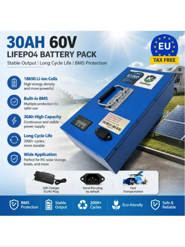 Neuer 21700 Lithium-Akku 60V 30AH-100AH Pack für Motorrad, Elektrofahrzeug, Dreirad, Motor-Lithium-Ionen-Akku-Pack