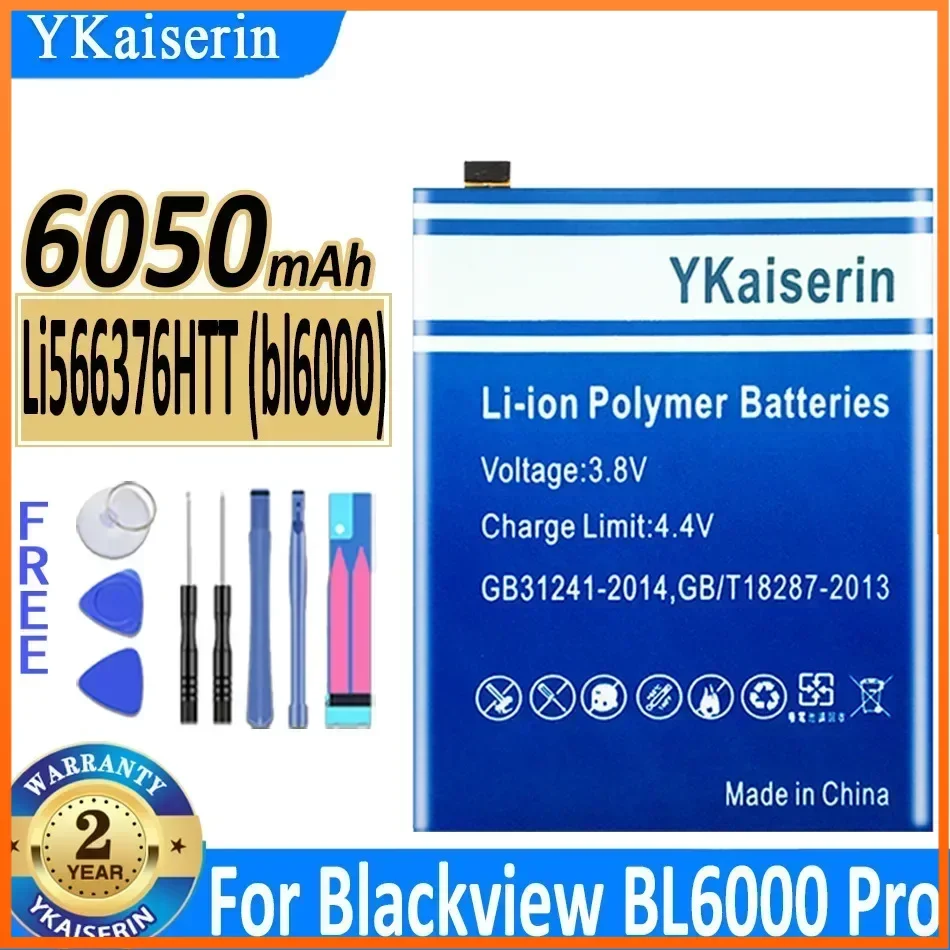 

Cell Phone Battery Li566376HTT ( Bl6000 ) 6050mAh for Blackview BL6000 Pro BL6000Pro Mobile Phone Batteries Warranty 2 Years