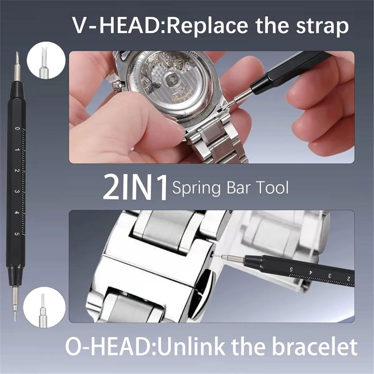

A902P ~Watch Battery Replacement Tool Kit, with Scale, Tweezer, Watch Repair Kit for Watch Back Removal and Band Replacement