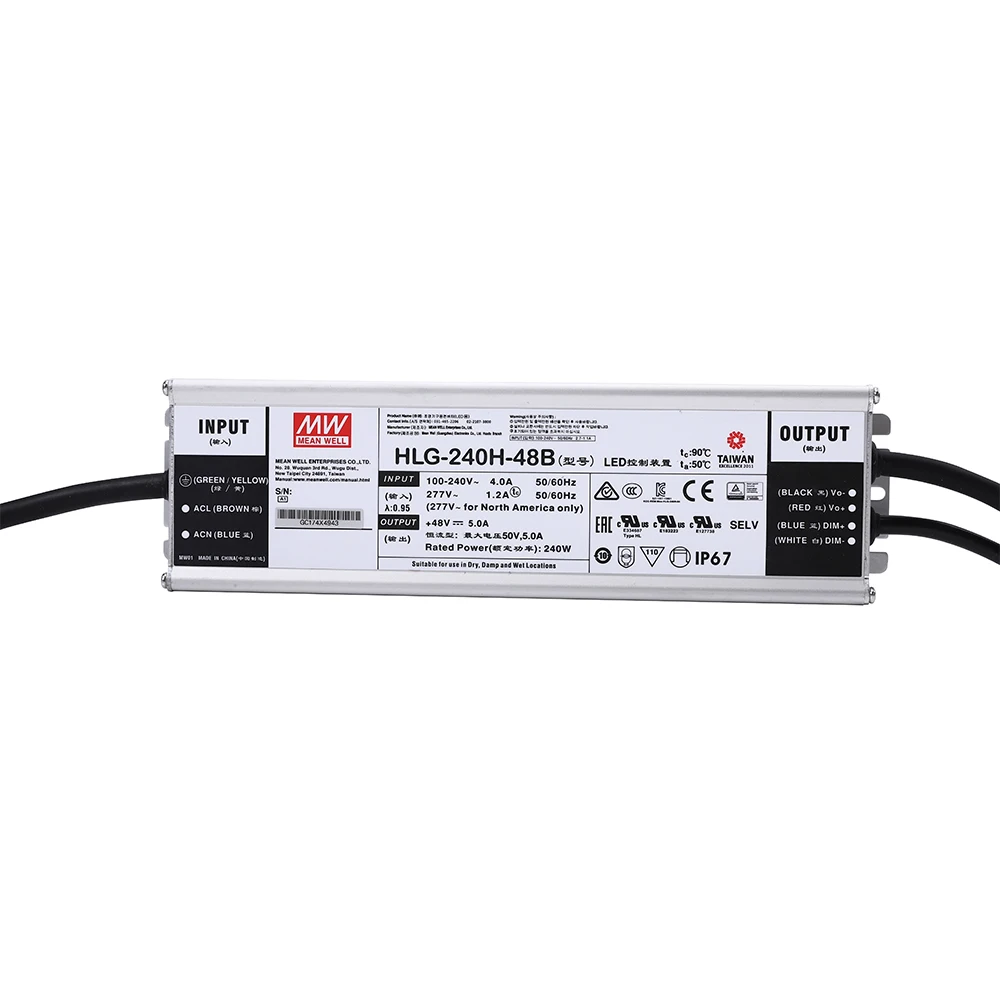 1 piece Meanwell 240W dimmable power supply HLG-240H-48B/AB for Samsung QB288 lm301B lm301h led driver 7 year warranty