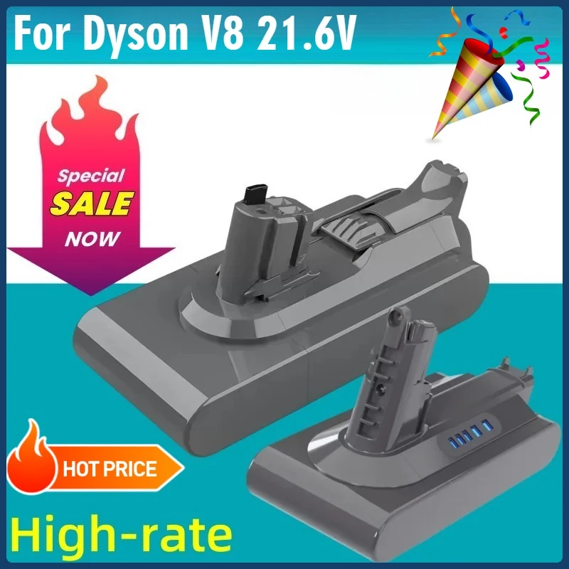 

25.2V 4800mAh-38000mAh Battery for Dyson V8 Serie Vacuum Cleaner Fluffy Absolute Extra V8 Absolute