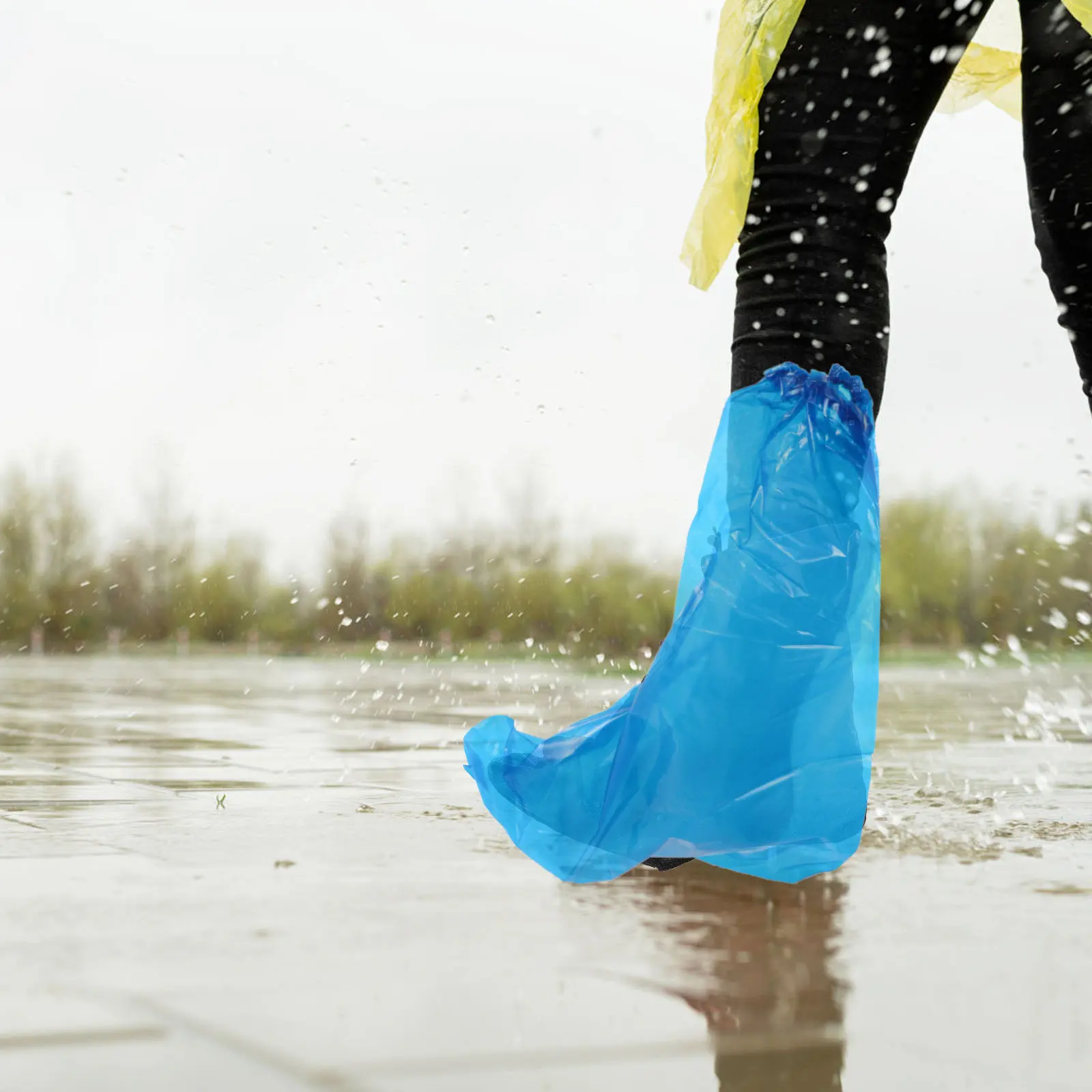 

10Pcs Premium Pe Rain Shoe Covers Soft Strong Slip-Resistant Shoe Covers for Rain Protection Outdoor Commuting Travel Use