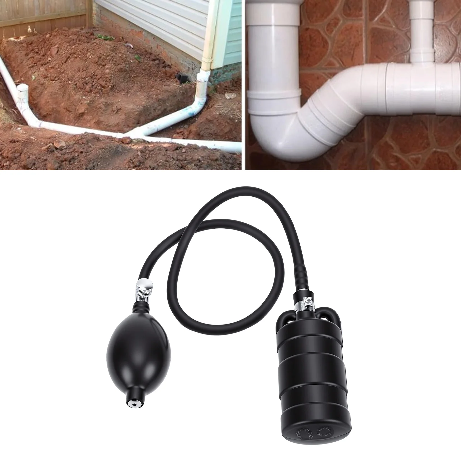 Inflatable Pipe Plug Multi Purpose PVC Portable Plumbing Test Ball for Sewers Drain Pipes Inflatable Sewer Test Plug