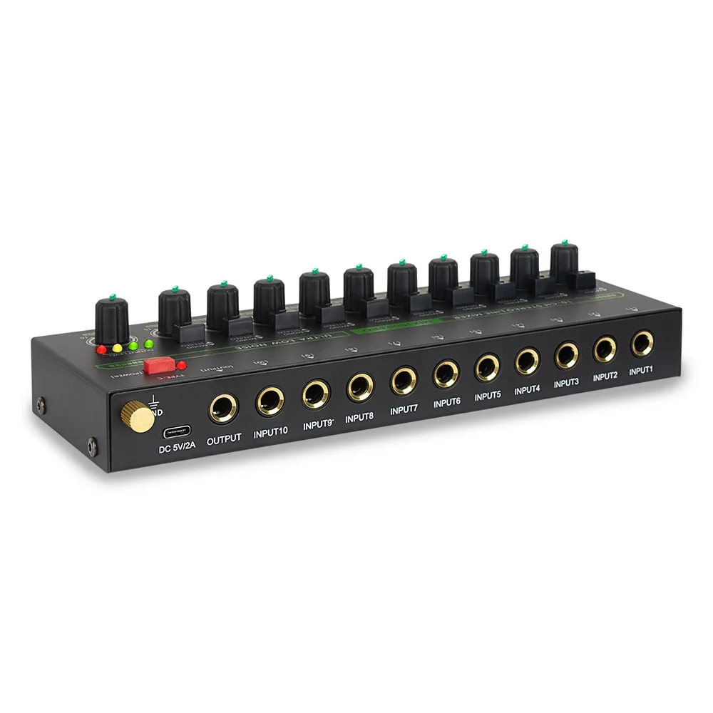 10-kanaals geluidsmixer Geluidsarme LED-geluidsmixer voor MIX1000PRO Sub-Mixing Stereo Switcher