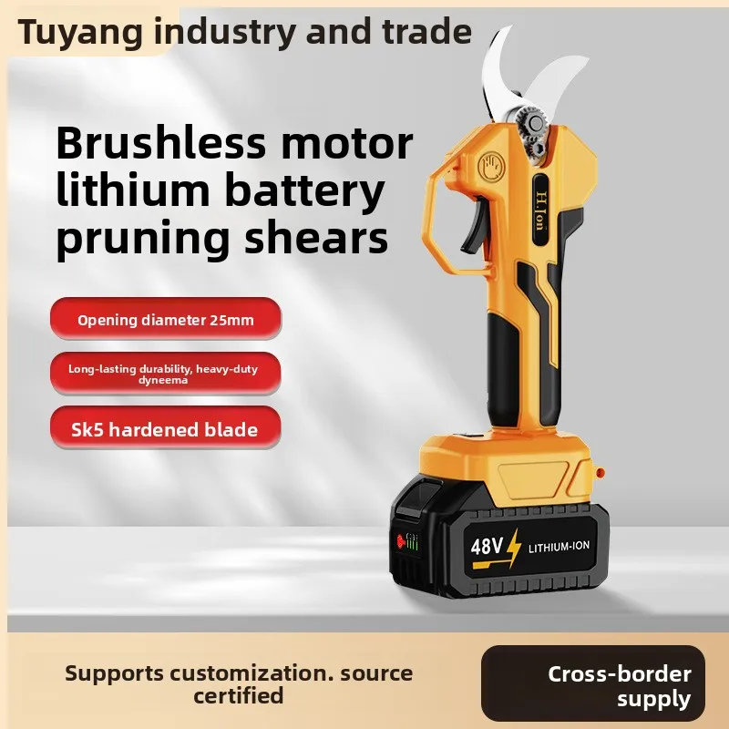 

Электрические ножницы, портативные бытовые уличные садовые ножницы для обрезки фруктовых деревьев, беспроводные ножницы для высоких ветвей с литиевой батареей