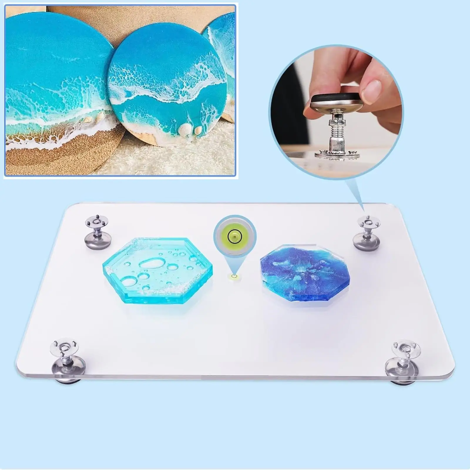 mesa-de-nivelacion-de-resina-accesorios-multiusos-para-resina-epoxi-con-almohadilla-de-silicona