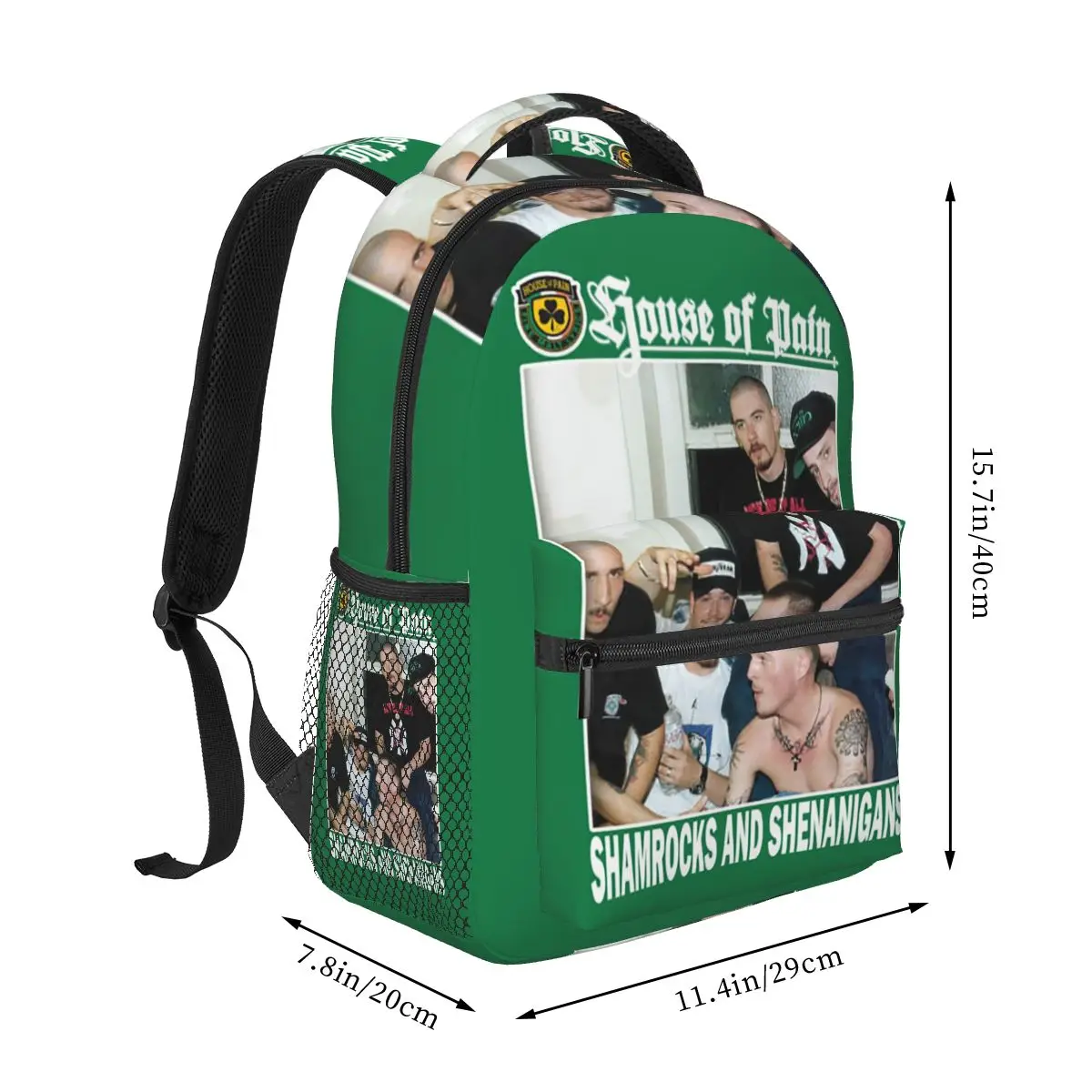 Band House Of Pain Jump Around Backpack Student Boys Girls BookBag Kids School Bag Laptop Shoulder Bags for Men Women