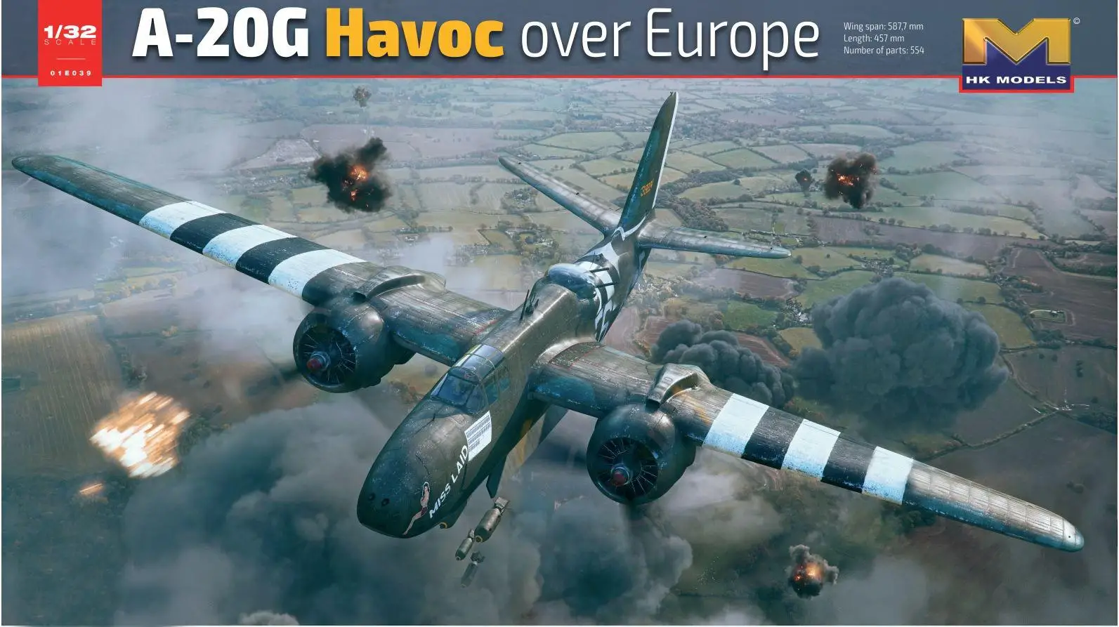 HK Model 01E039 1/32 A-20G Havoc Over Europe Interior Kit (Plastic model)