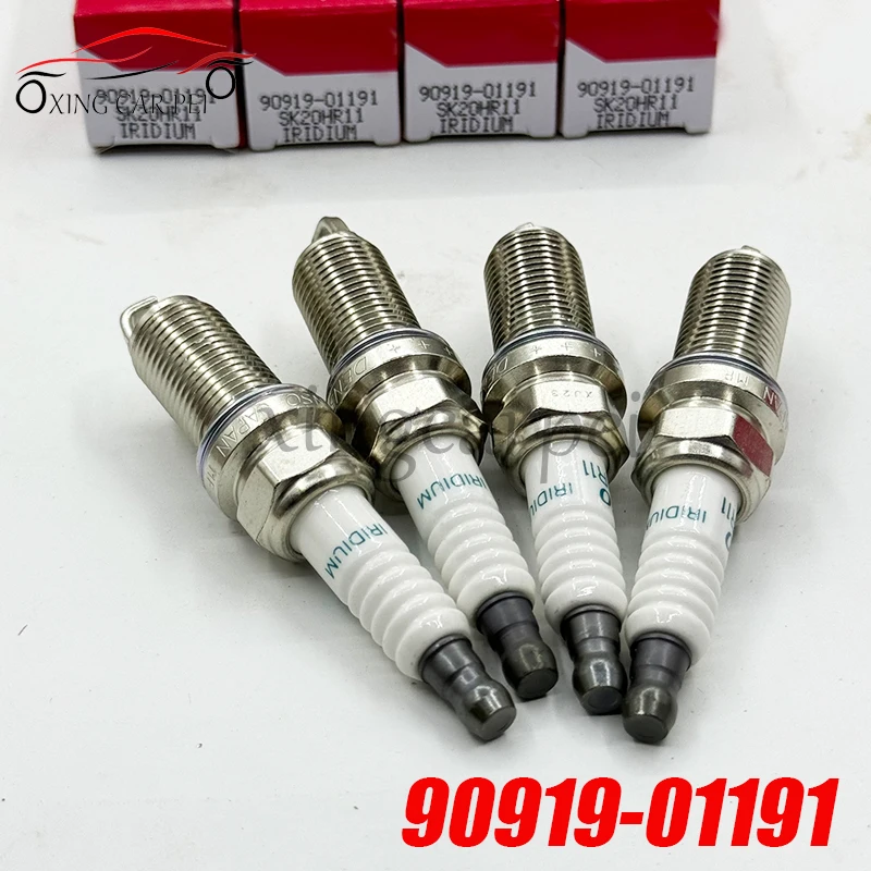Vela de ignição de irídio 4 unidades 90919-01191 SK20HR11 para Toyota LAND CRUISER HILUX TUNDRA 4RUNNER TUNDRA Lexus 90048-51185 90919-01191