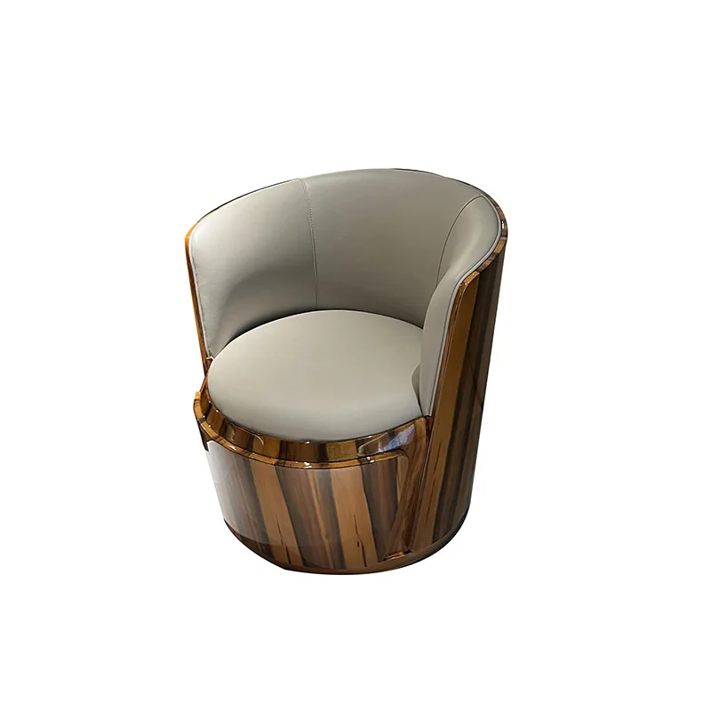 

Light luxury leather art leisure single sofa chair