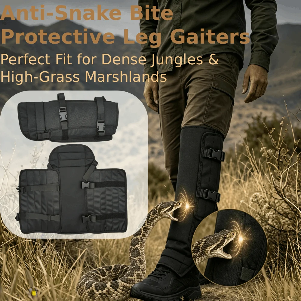 Snake‑bite Proof Leg Gaiters Waterproof Anti‑thorn Hunting Gaiters for Hiking Climbing Camping Outdoor Leg Protection Gear