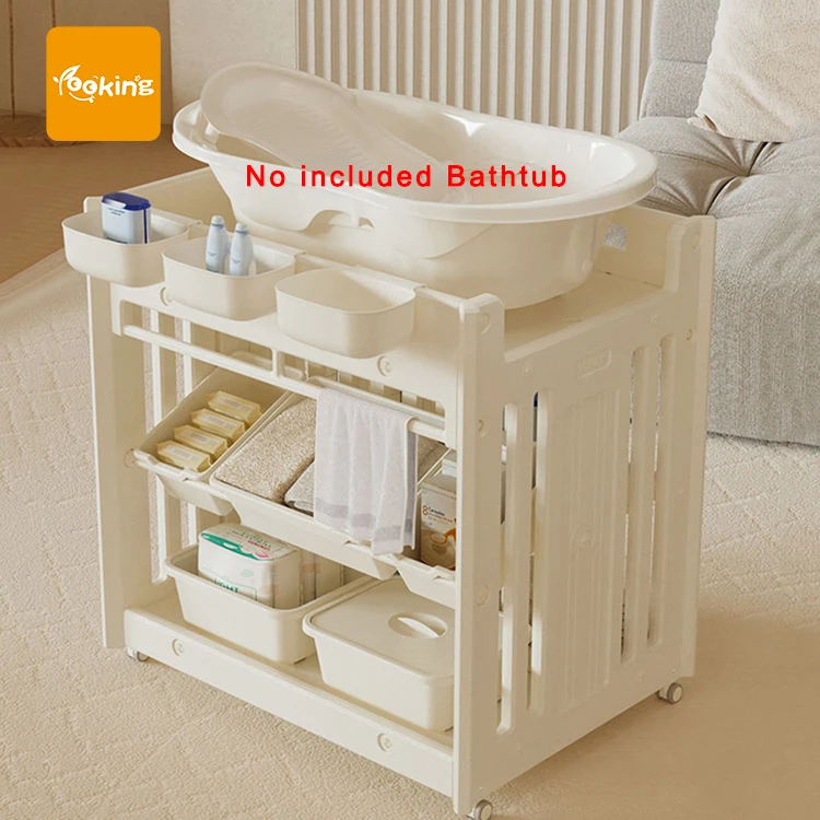 Stable Baby Changing Table 75kg Strong Load-bearing Furniture Crib Baby Bath Table Beds For New Born