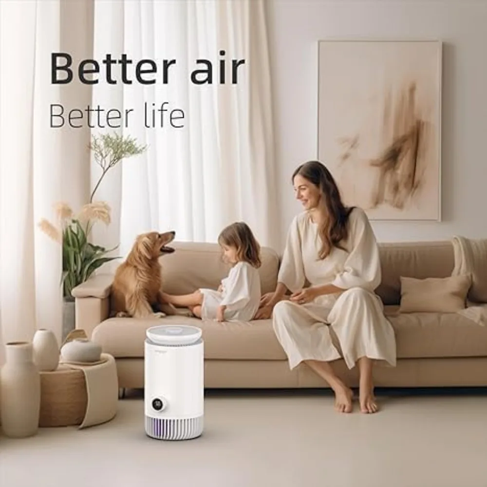 2-in-1 air purifier and evaporative combination for bedroom, H13 true HEPA filter, cooling mist free air humidifier evaporative