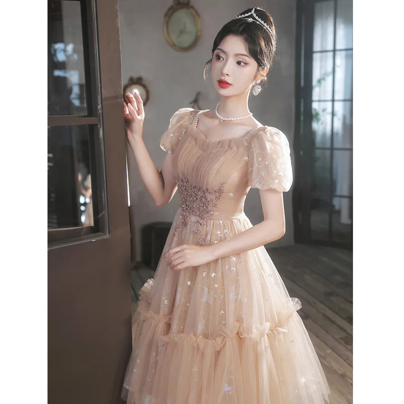 Evening Dress Women's New Light Luxury High-End Small Party High Sense Spring Graduate Day Wedding