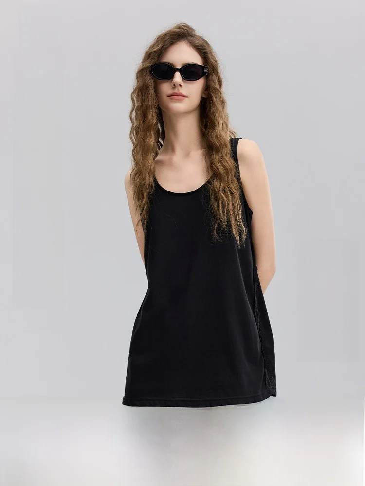 

A02 Lace Trim Loose Fit Lightweight Summer Svel Top Women's Street Sle Printed Cotton Polyester Blend Zipper Closure