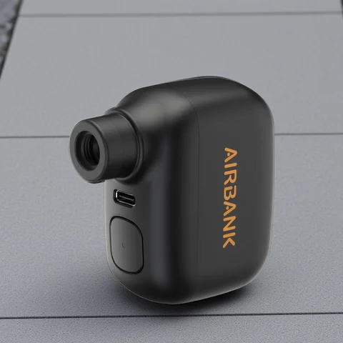 AIRBANK AS100 Mini Portable Bicycle Pump Rechargeable Air Inflator 100PSI Type-C Bike Accessories for Bike Schrader Presta Tires