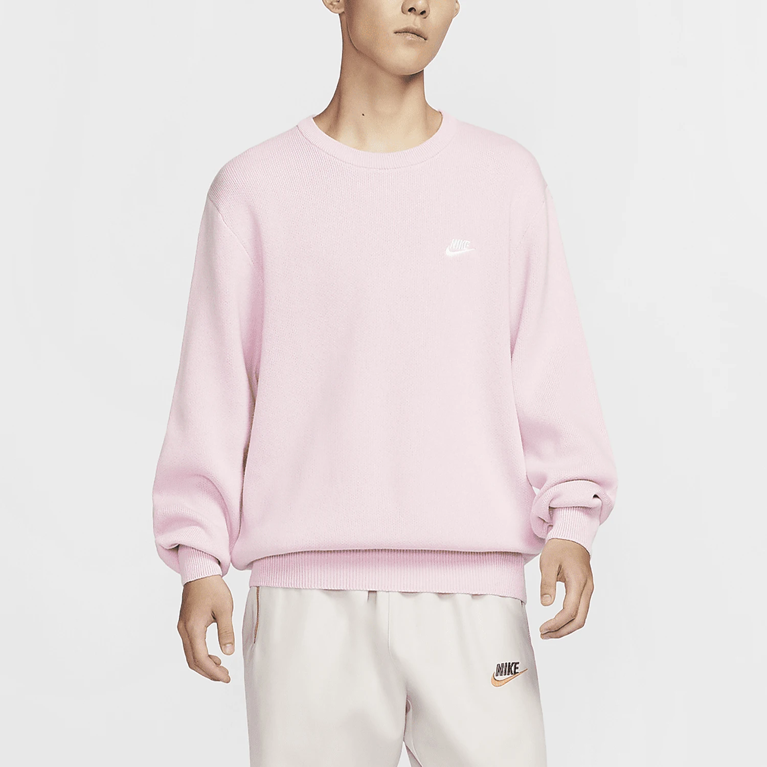 Nike genuine Club men's loose, soft and skin friendly loose round neck sweater FQ2913-663