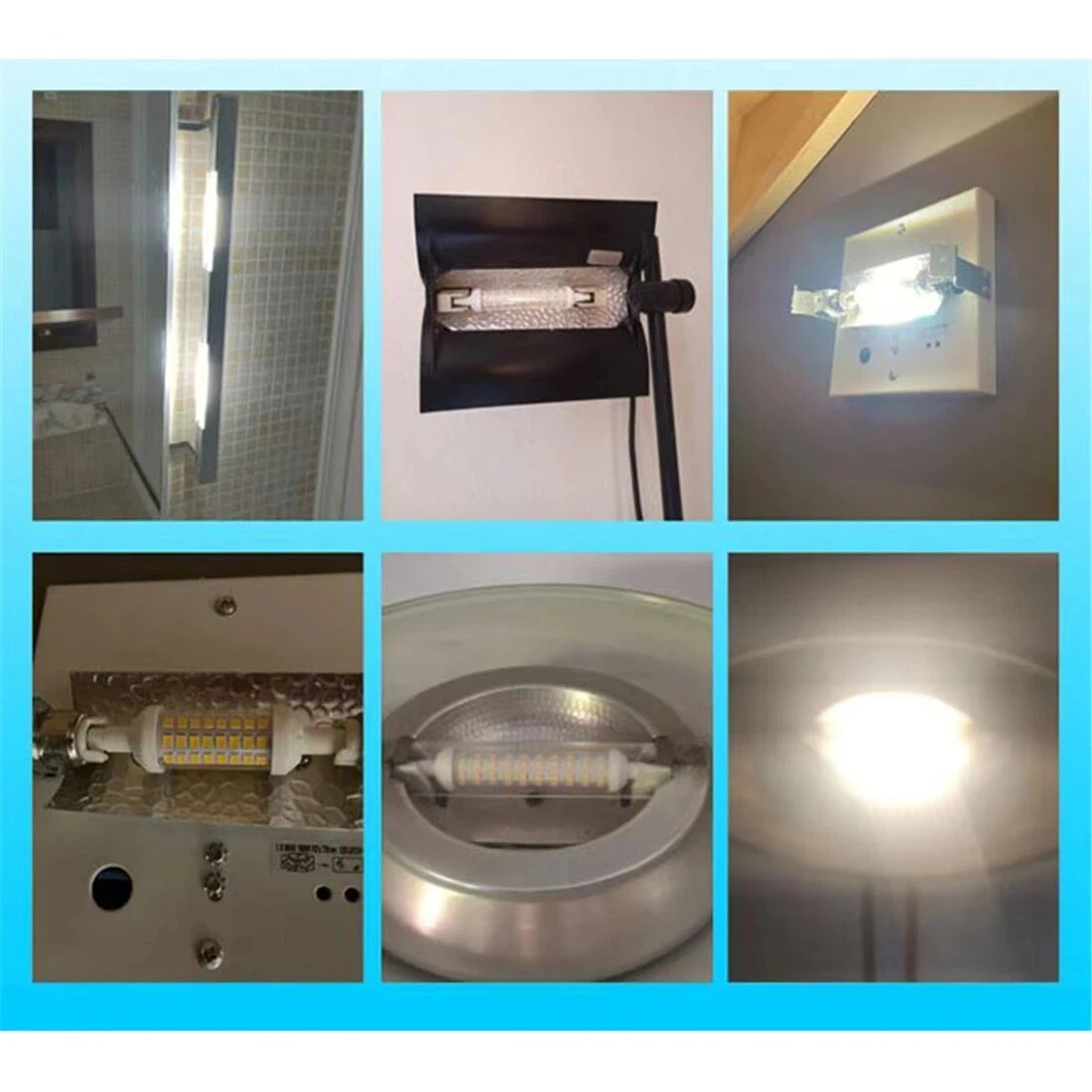 1Pcs R7s Bulb Converter Connector Double Ended Ceramic Light Bulb Base Holder AC 110-250V 78MM R7s Lamp Bulb Holder Socket