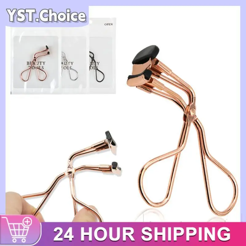 Black Durable Stainless Steel Eyelash Curler Ladies Portable Gold Lash Long Lasting Fish Mouth Local Curler Beauty Makeup Tools