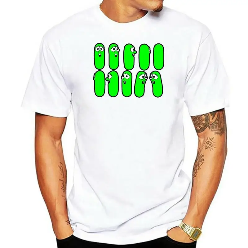 Print T Shirt Men Hot Naviiro Men's Veggietales Lord Of The Beans Cucumbers Short Sleeves Tee Shirt