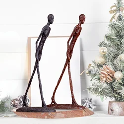 30cm Giacometti Sculpture Bronze Walking Man Statue Abstract Skeleton Casting Art Figurine Famous Replica Crafts Home Decor Gift