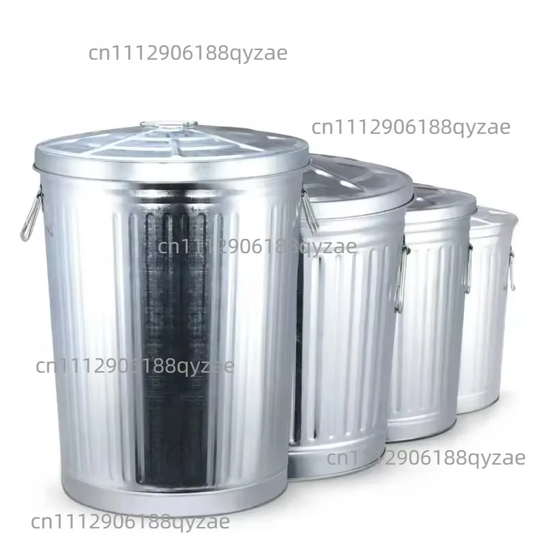 75L/45L/35L Large Outdoor Trash Can with Lid, Industrial Sanitation Peel Box