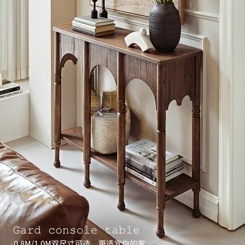 a1 Solid Wood Cabinet Living Room Entrance Front Door Small Apartment Entrance Table-Side Cabinet High-End Storage Cabinet