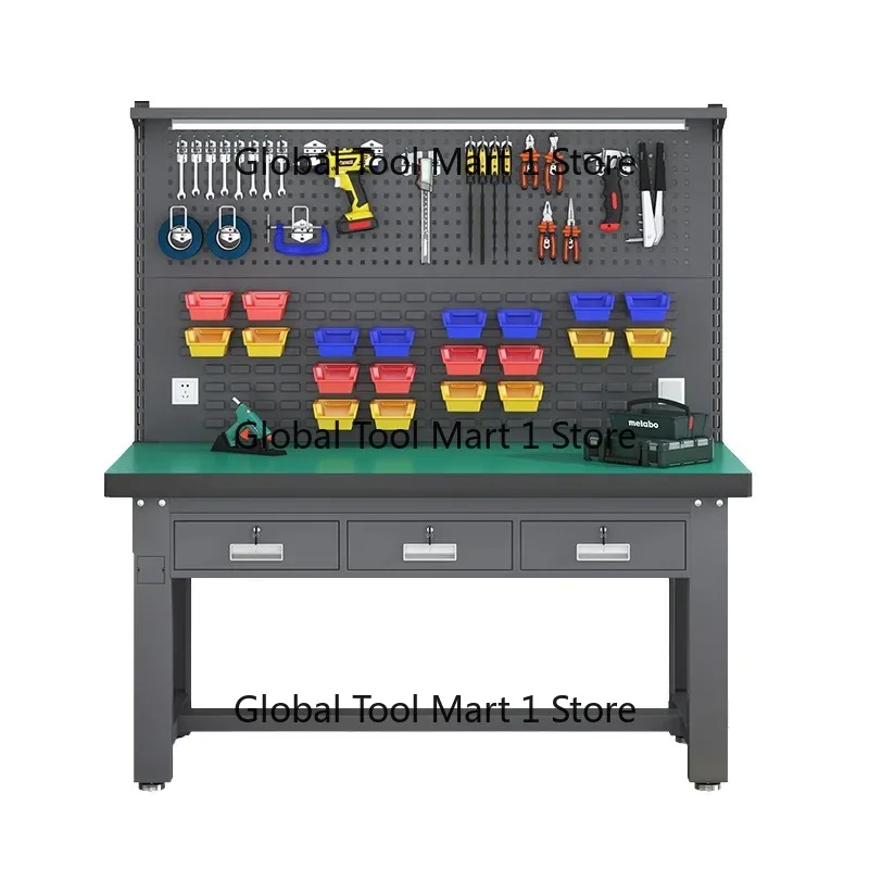 【specialized】Customized 3 Drawers Steel Metal Mec1hanic Workshop Work Bench Mech1anic Garage Heavy   Tool Storage Cabinet with