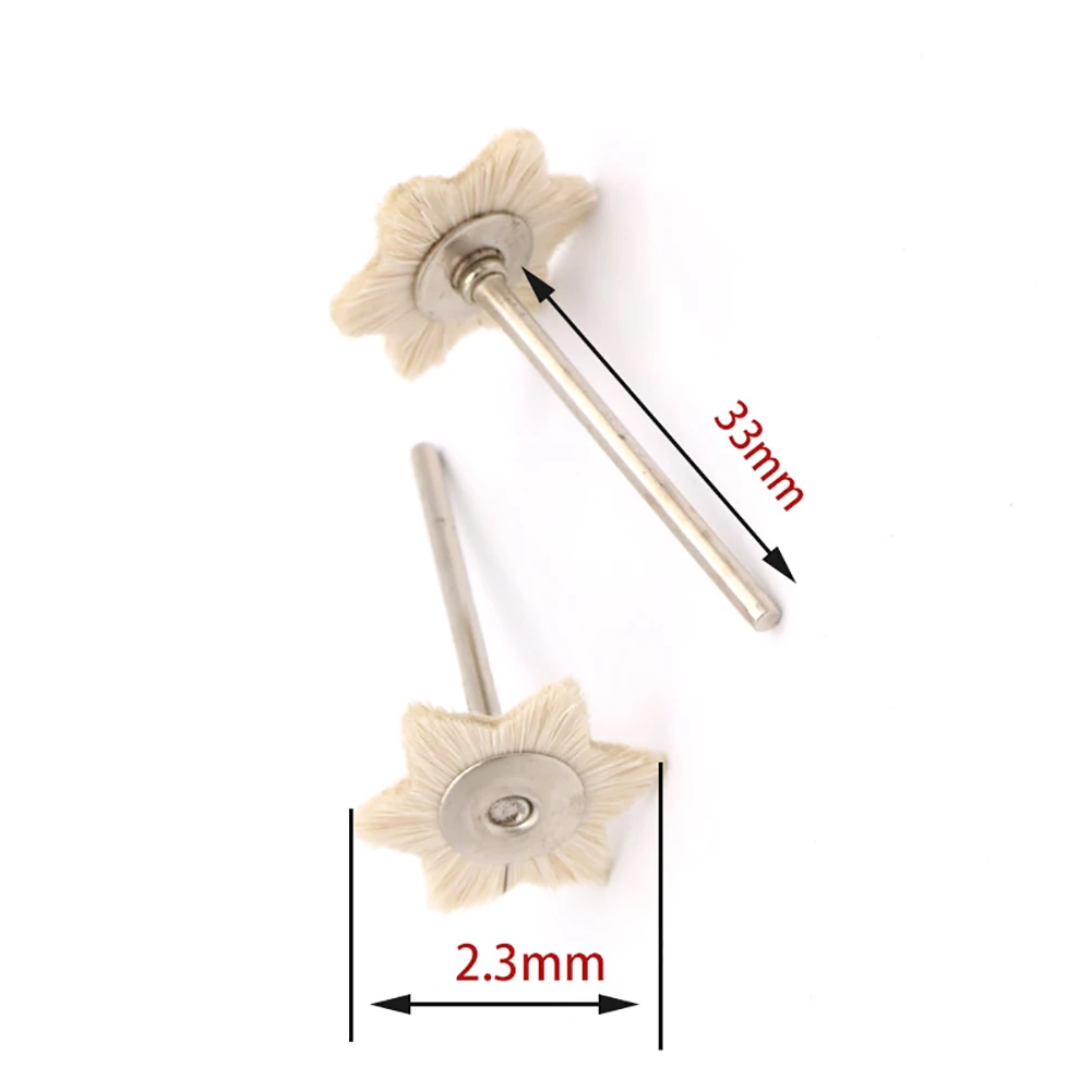 실험실 연마 브러쉬 로타리 공구 용 연마 그라인더 브러시 2.35mm 치과 용 액세서리 연마 브러시 플라워 헤드 디버링
