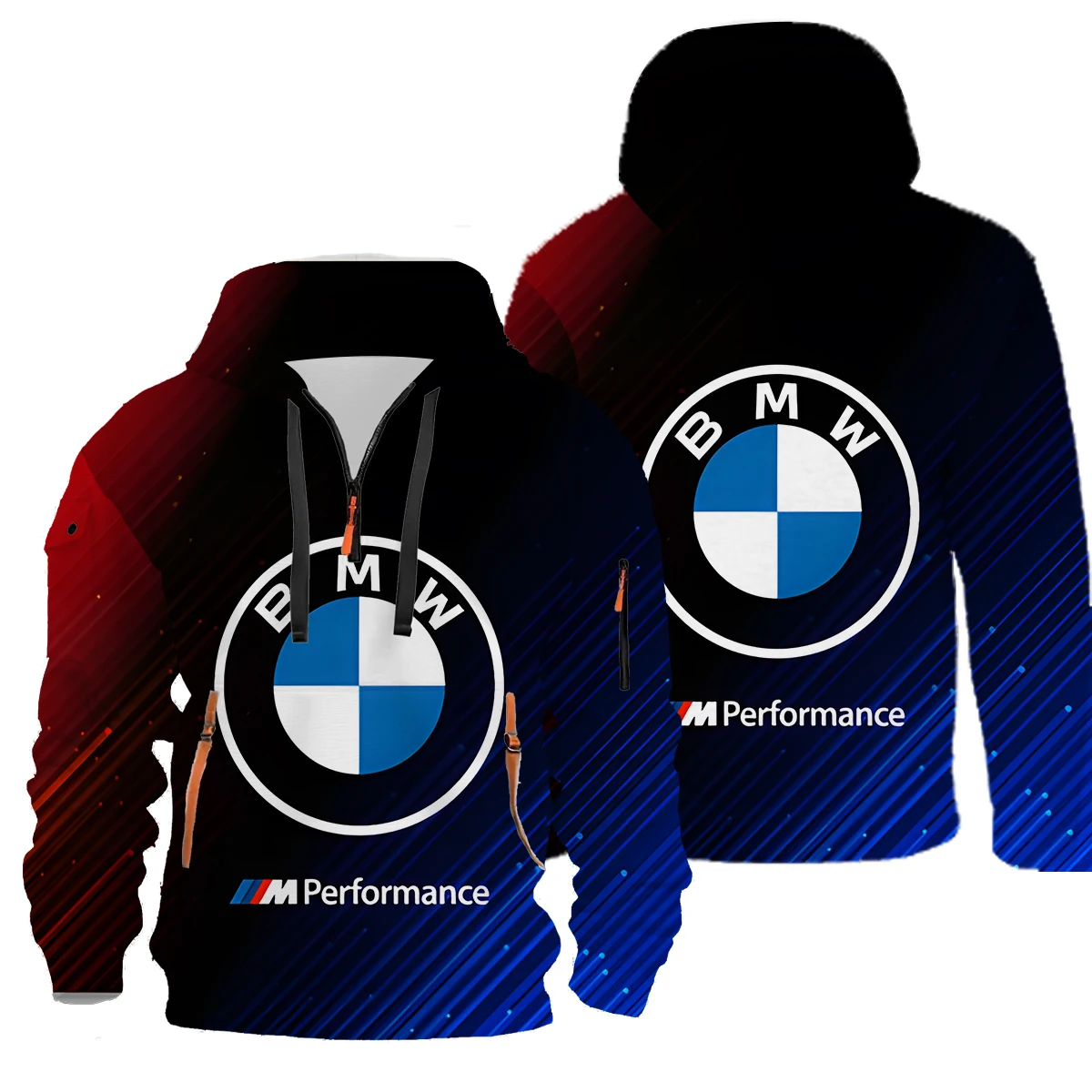 2025 Winter BMW Outdoor Thickened Sports Casual Men's Coat BMW Comfort Top Fashion Casual BMW Hoodie Velvet Zipper Sweatshirt